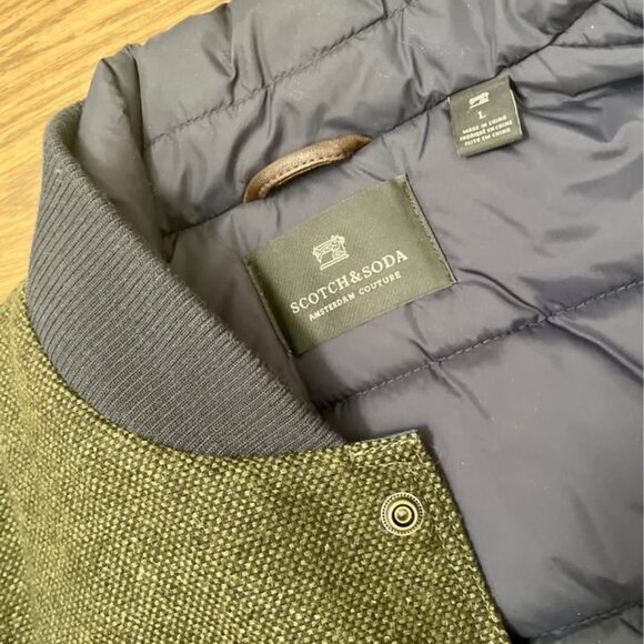 Scotch & Soda - Wool/Leather Varsity Jacket – Insulated Bomber - Picture 5 of 6